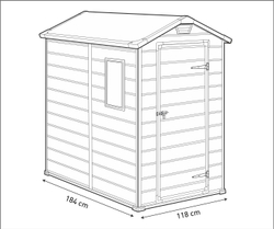 Пластиковый сарай Keter Manor 4x6 beige