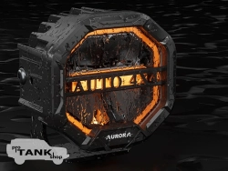 Фара AURORA ALO-W-4-R12T3 4" 40W c подсветкой корпуса (ДХО) Янтарный + Белый 1 шт.