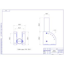 Кронштейн для уличного светильника ЭРА SPP-AC2-0-230-048 с переменным углом 250mm d48mm