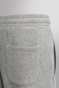 ZARA ДЖОГГЕРЫ С ТЕКСТОВЫМ ПРИНТОМ, СЕРЫЙ МЕЛАНЖ