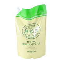 Пенящееся жидкое мыло для рук на основе натуральных компонентов Miyoshi Additive Free Bubble Hand Soap 1000мл