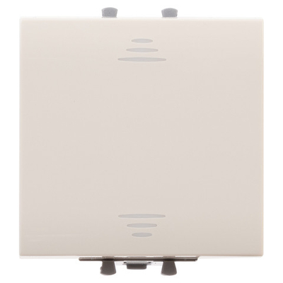 Выключатель одноклавишный модульный, "Avanti", "Ванильная дымка", 2 модуля