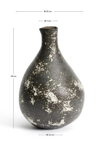 Керамическая ваза Orelin в черно-белом цвете 39 см