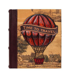 Фотоальбом большой «Время путешествий». Цвет бордо