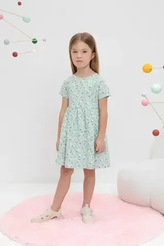 платье  для девочки  КР 5794/голубая дымка,цветочный танец к465