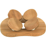 Подголовник для бани и сауны, канадский кедр, анатомический, с четырьмя головками