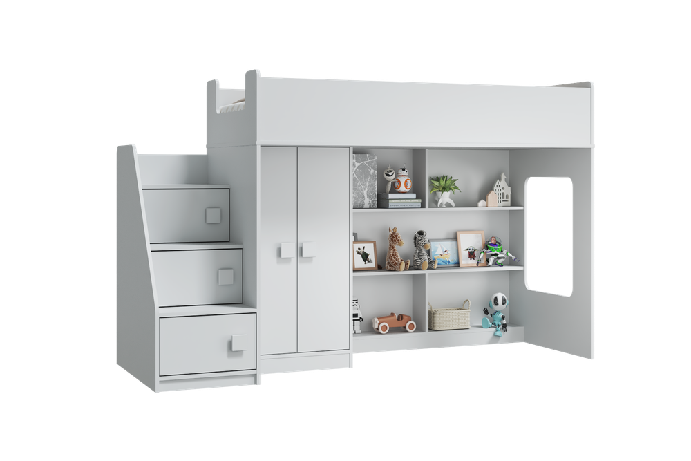 ТЕМА-7 Кровать-чердак шкаф прямой
