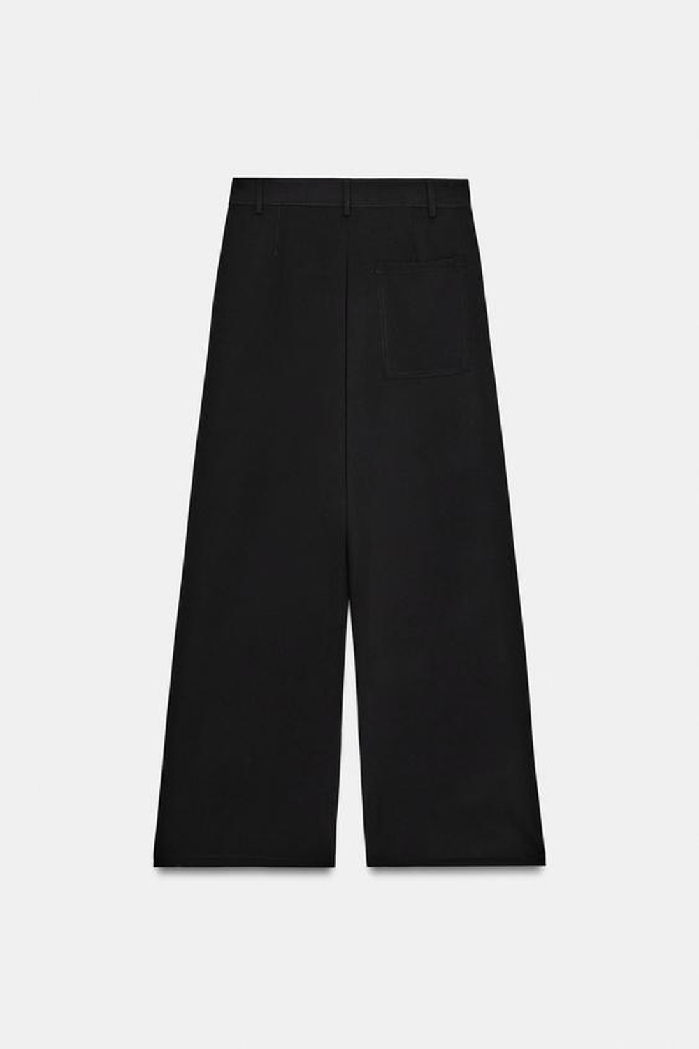 ZARA БРЮКИ С ЗАЩИПАМИ, ЧЕРНЫЙ