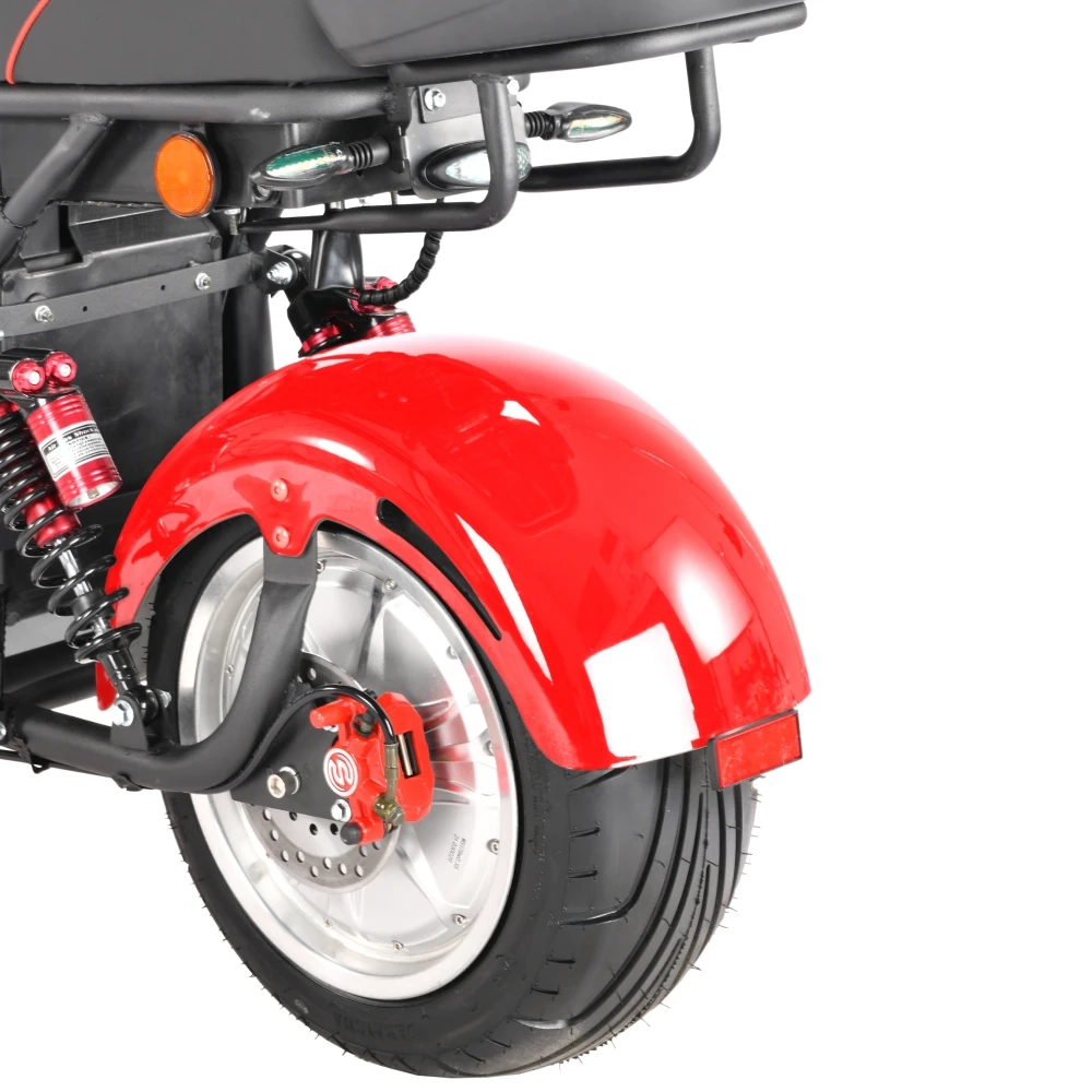 Электроскутер Cityсoco WHITE SIBERIA PRO MAX + 3950W 21AH Красный