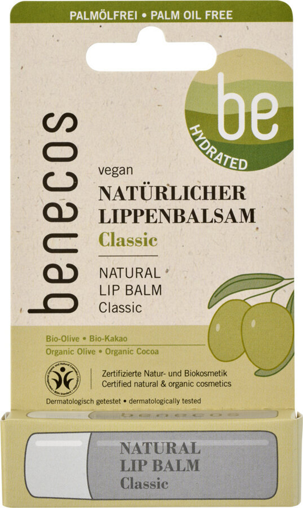 Benecos Натуральный бальзам для губ Классический, 5 гр