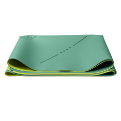 ULTRAцепкий легкий 100% каучуковый коврик для йоги Mandala Travel Emerald 185*68*0,2 см