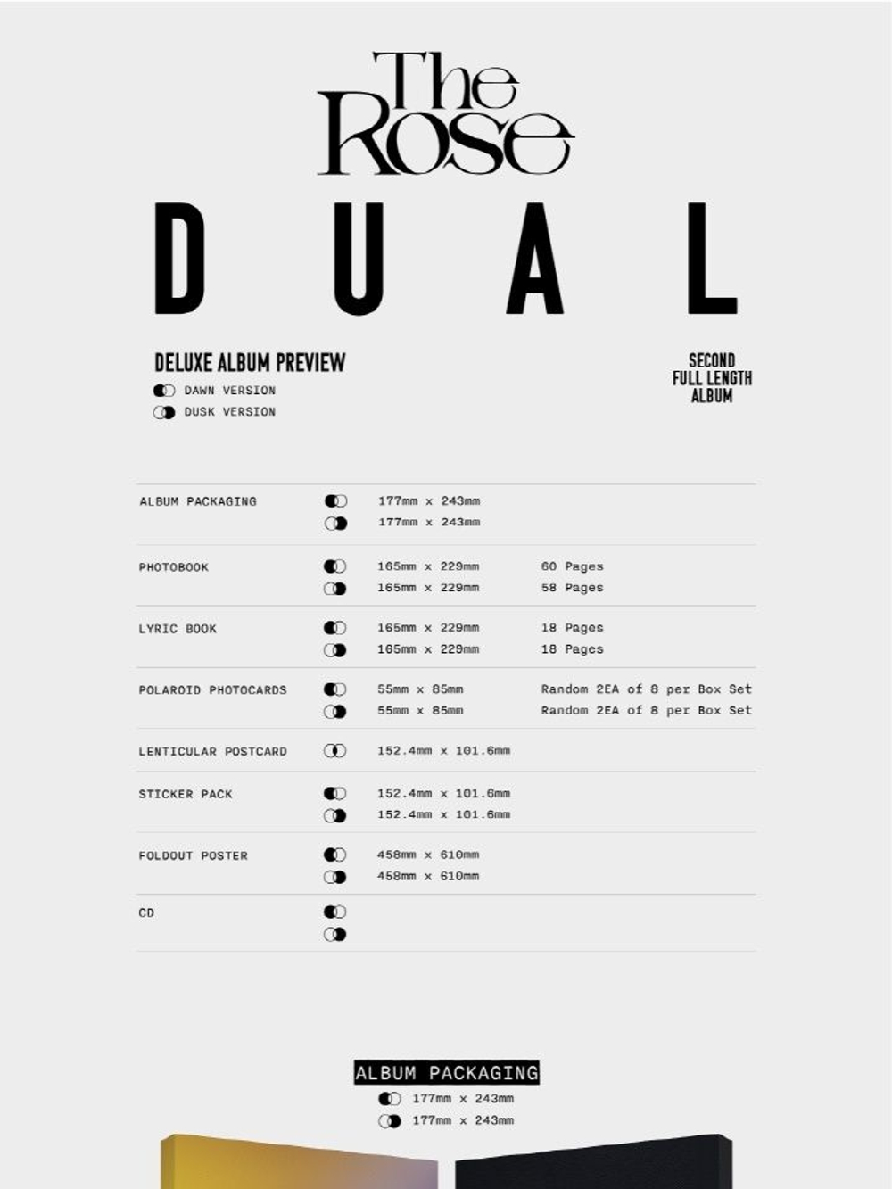 Альбом THE ROSE - DUAL 2nd Album DELUXE BOX 2 Version SET