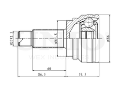 ШРУС внешний UNIO CVJ-20136