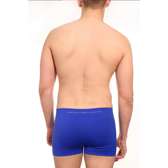 Мужские трусы бесшовные боксеры синие EMPORIO ARMANI EA14022015-2