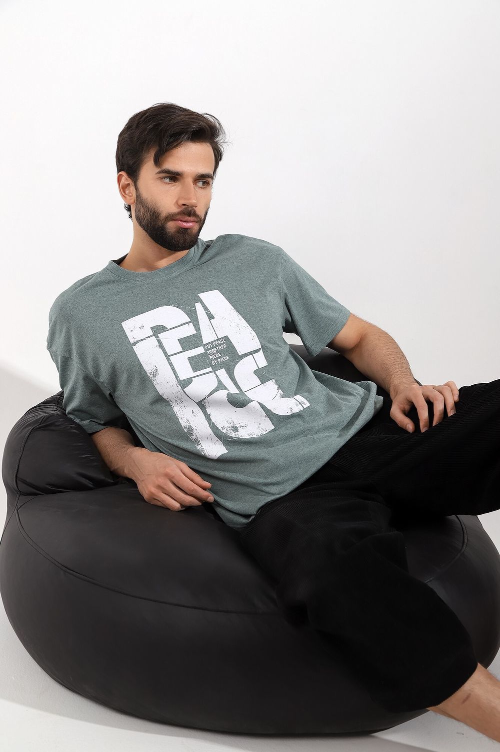 Фуфайка (футболка) мужская Герой-5 Виотекс МЕНТОЛ МЕЛАНЖ