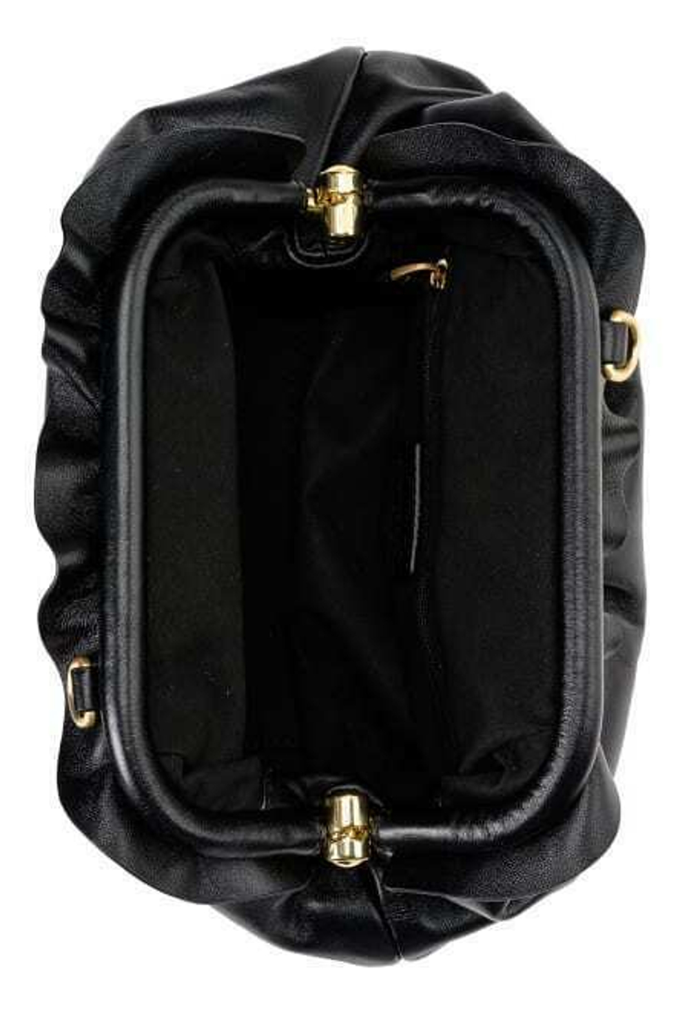 MINI CHAIN CLUTCH BAG FRAIMED - black