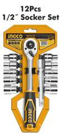 Набор головок 1/2" с трещоткой 12 шт. INGCO HKTS12122 INDUSTRIAL