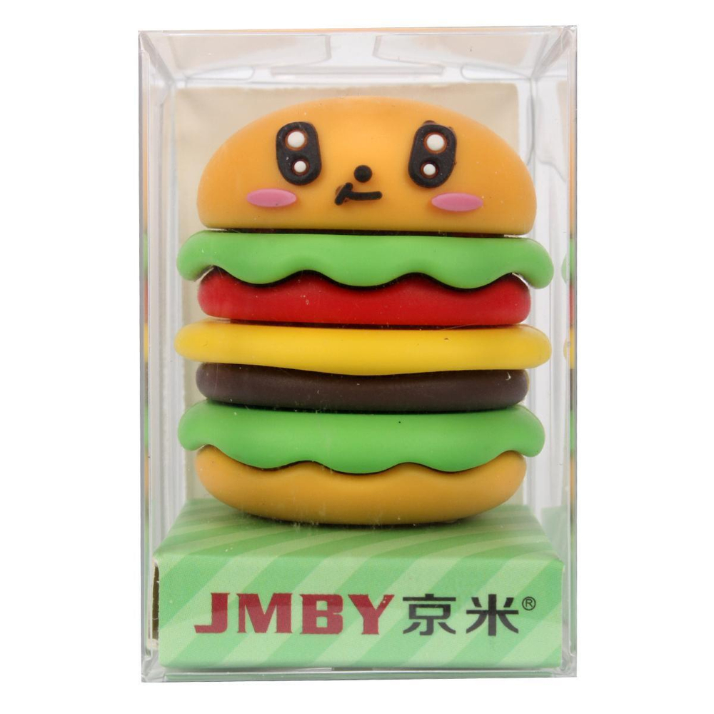 Точилка "Фаст-Фуд" 4*3*2,7см, в силиконовом корпусе, пластиковый бокс 4 цвета микс, С-40275