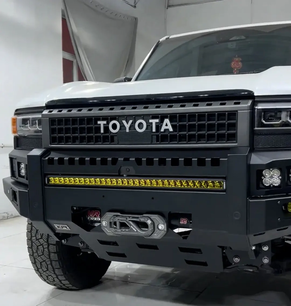 Бампер силовой с кронштейном под лебедку для Toyota Land Cruiser Prado 250 LC250 Крузак Крузер Передний бампер стальной