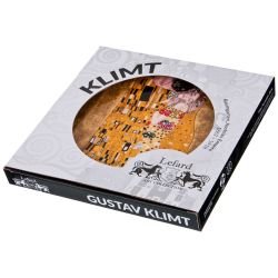 ТАРЕЛКА КВАДРАТНАЯ "ПОЦЕЛУЙ" (Г. КЛИМТ) 26 СМ ЗОЛОТОЙ (КОР=24ШТ.)