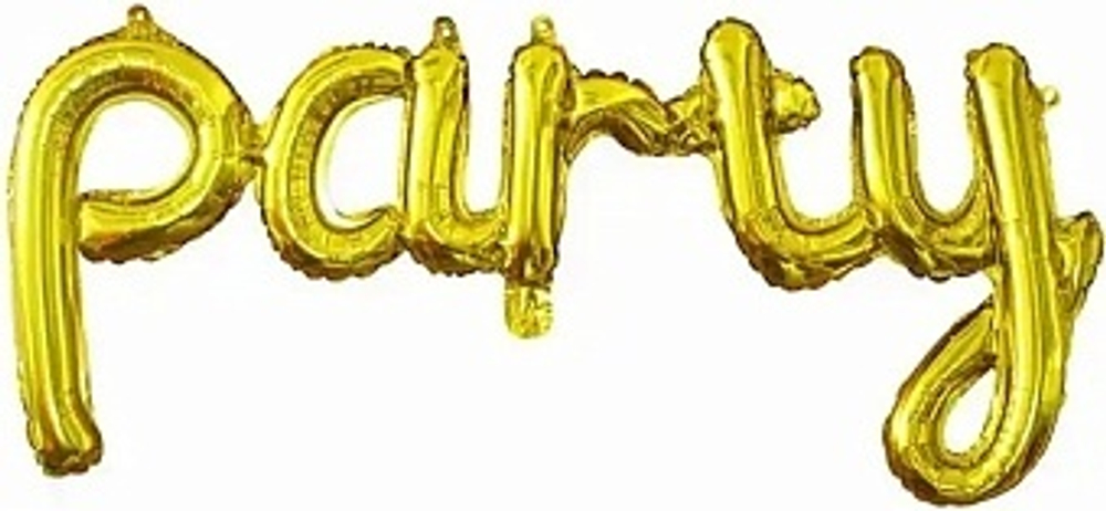 К Фигура Надпись "Party" Золото 45''/114 см.