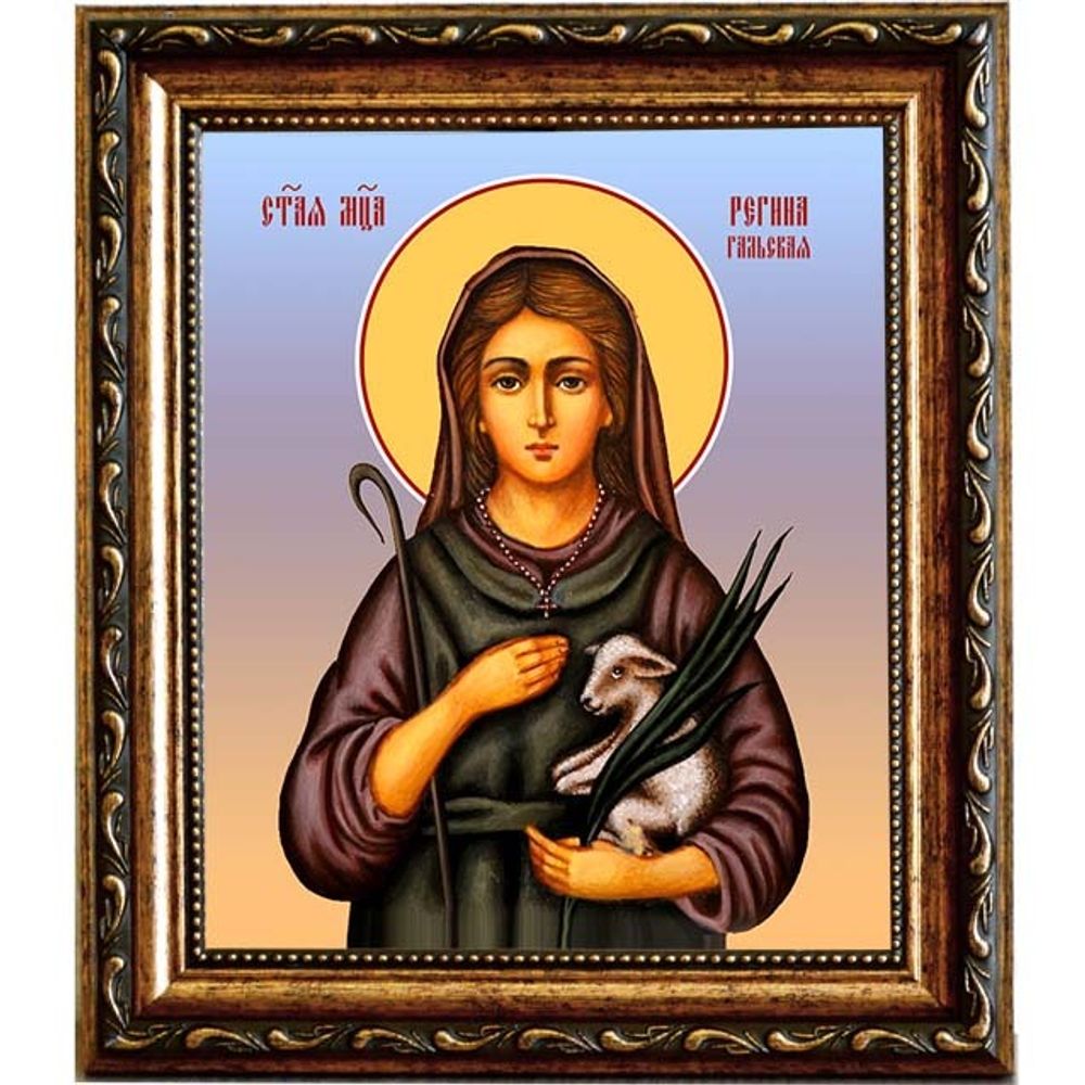 Регина Отонская (Гальская) дева, мученица. Икона на холсте.