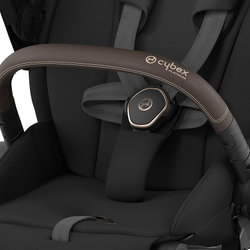 Коляска 3 в 1 Cybex Priam IV Rosegold complete и автокресло Aton B2 i-Size Bay Blue Sepia Black