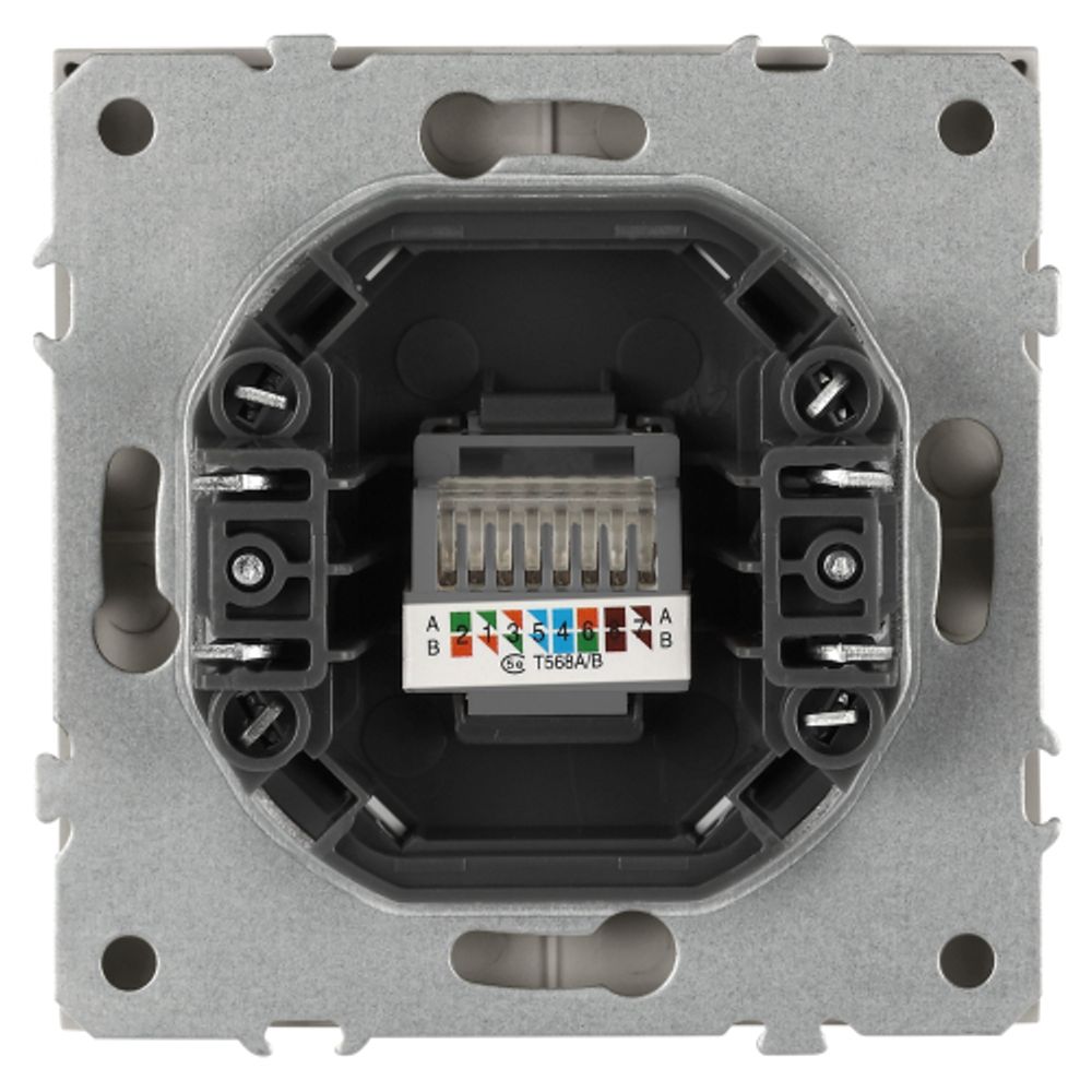 Розетка ЭРА Galaxy 15-3107-07 информационная RJ45 IP20 титан | Эра Galaxy
