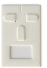 Вкладыш 13/наклонный/для гарнитура/3 язычка/окошко для бирки/прорезь для нитки