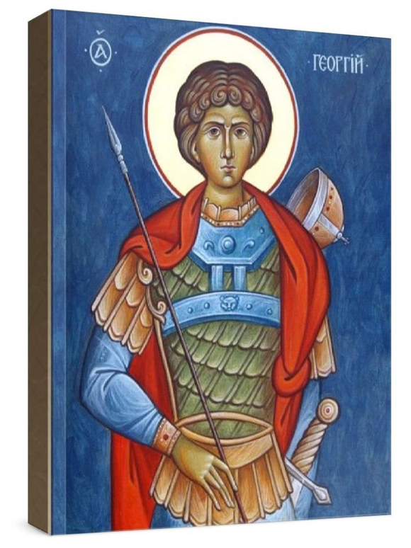 Георгий Победоносец (рукописная икона)