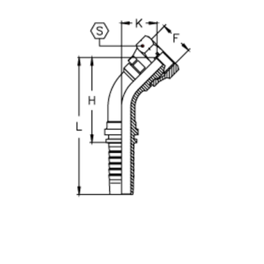 Фитинг DN 20 DKM (Г) 30x1.5 (45)