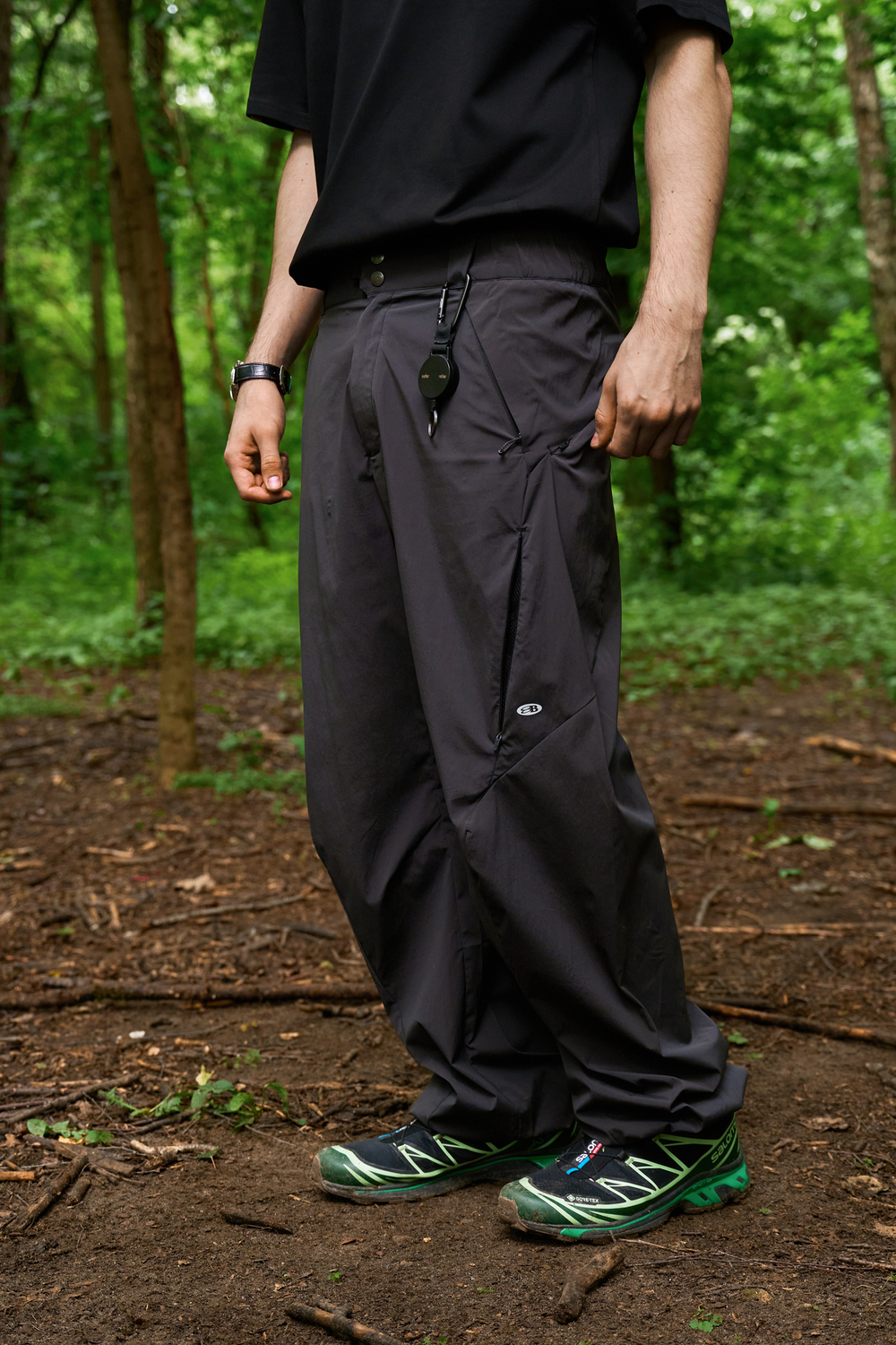 Брюки Nothomme Blue Outdoor Functional Wide-Leg Straight Work Pants "Black Grey"