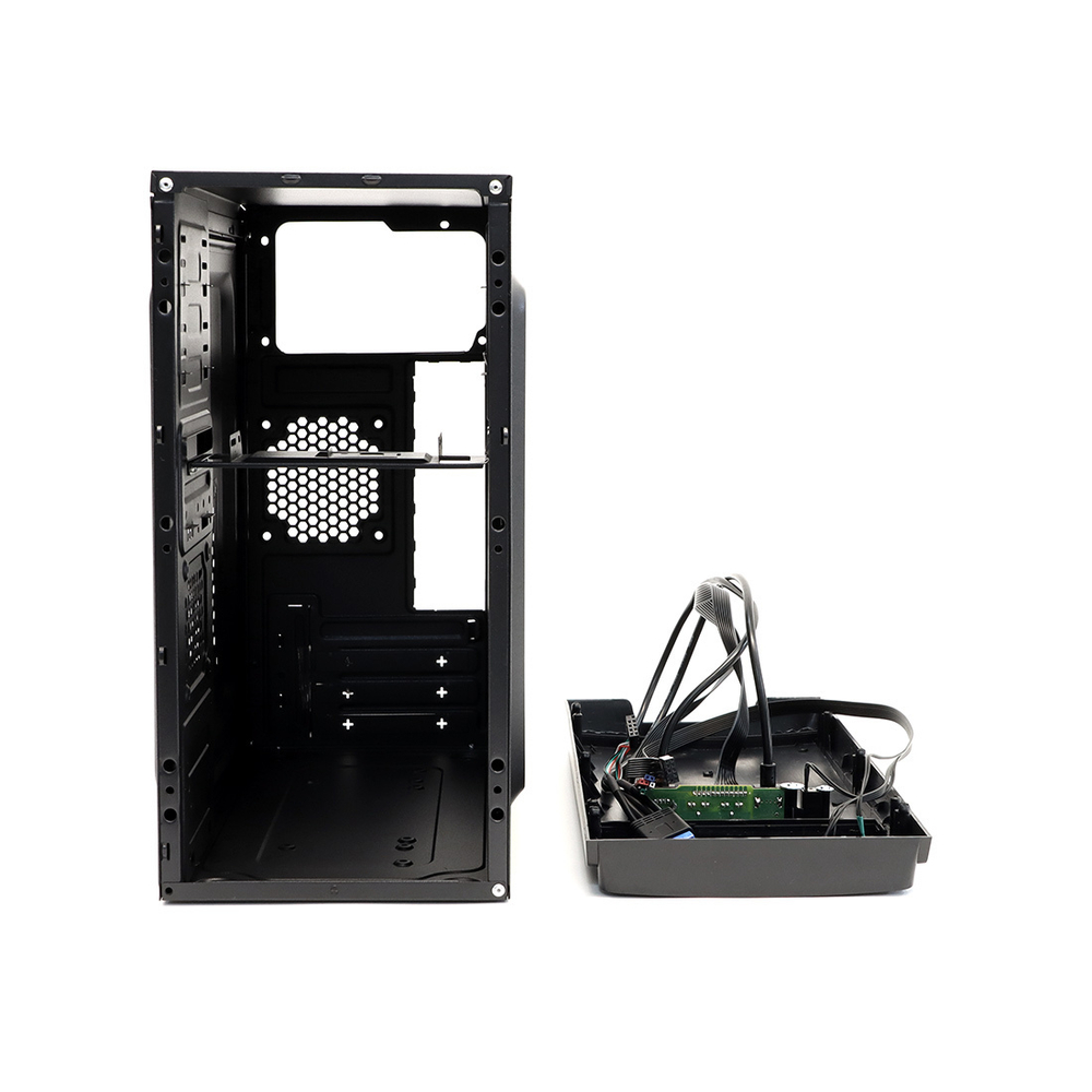 Корпус BaseTech M3303, Без БП, mATX, чёрный, 2xUSB3 (BT-M3303-B)