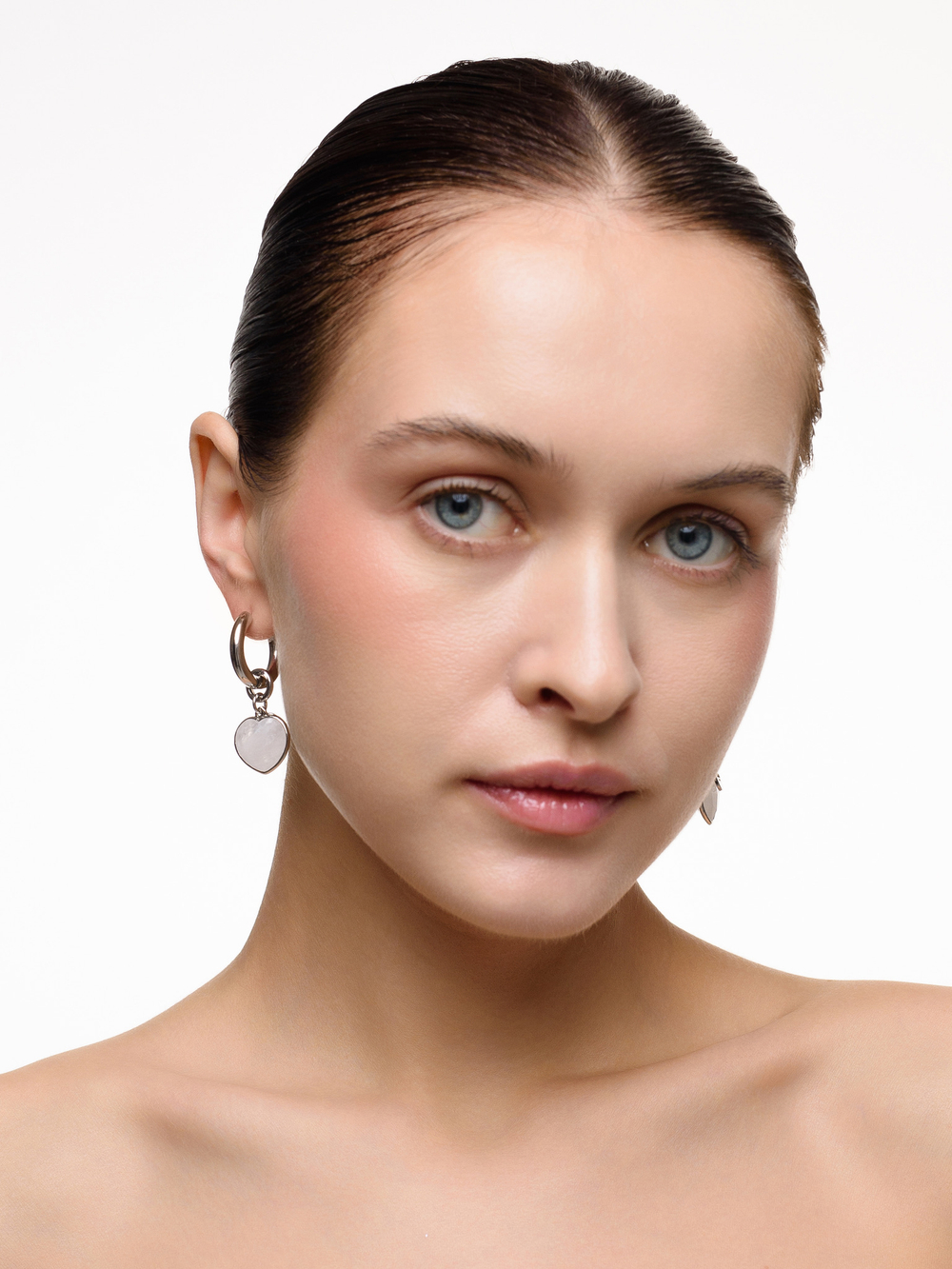 Серьги "Lovely" с горным хрусталем Silver