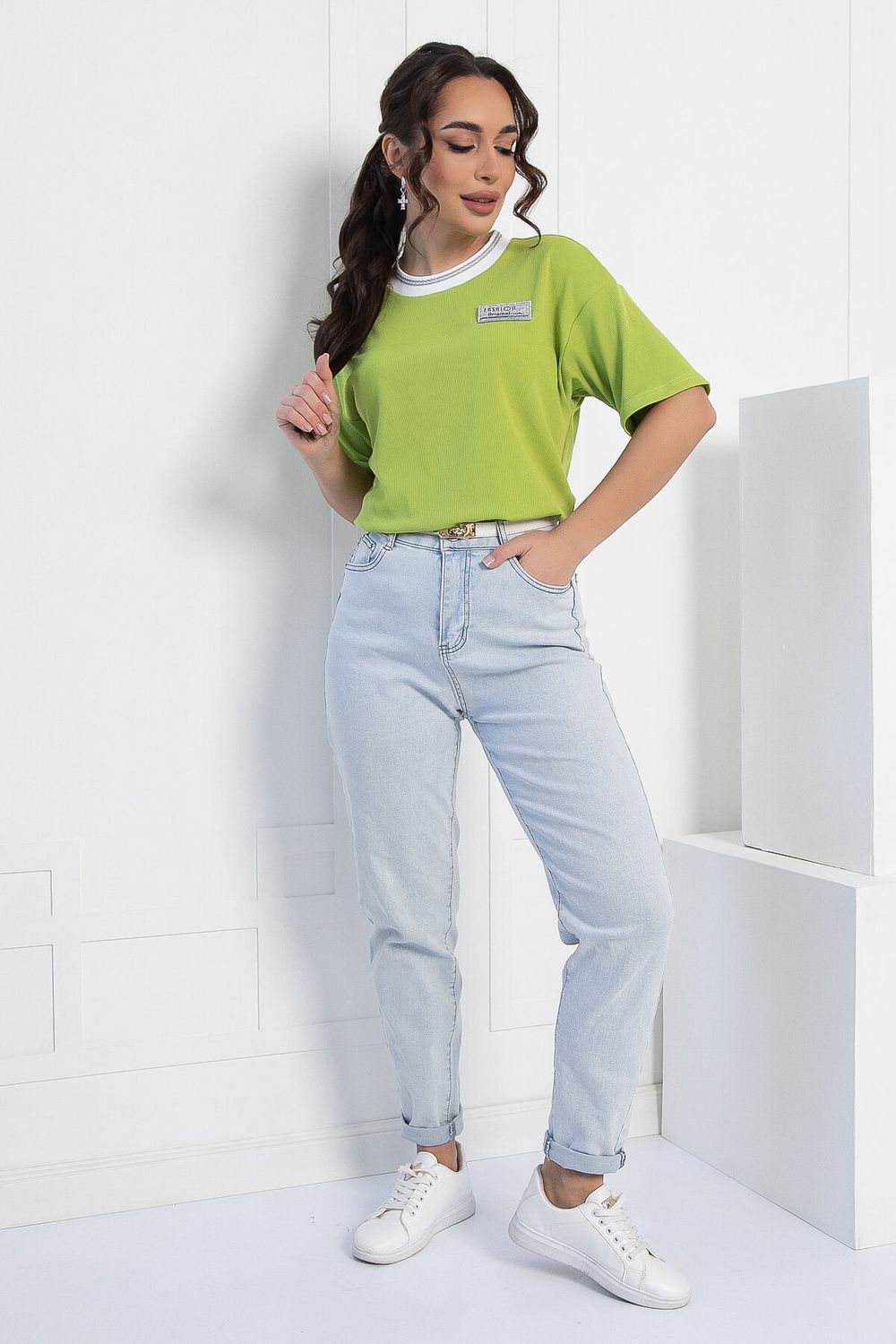 Футболка Ника (лайм) Б12939-7М LT Collection