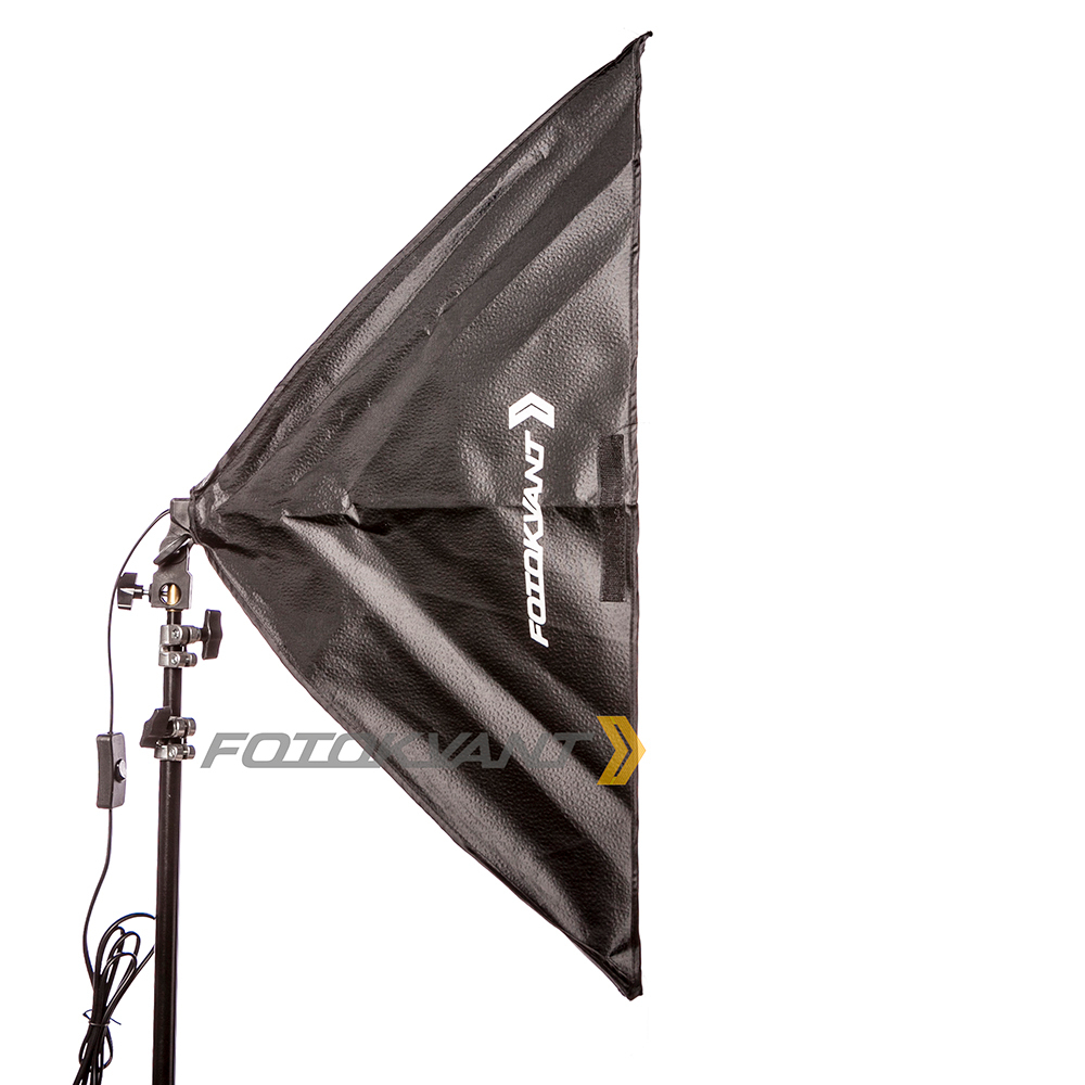 Быстрораскладной софтбокс Fotokvant RLH-1-5070 с цоколем Е27, 50х70 см