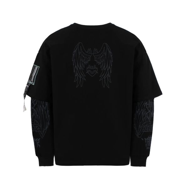 Лонгслив Courage & Fortitude Layered Kimono Blackout - фото 2