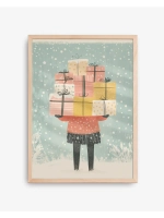 Постер новогодний 30х40 см декор на стену