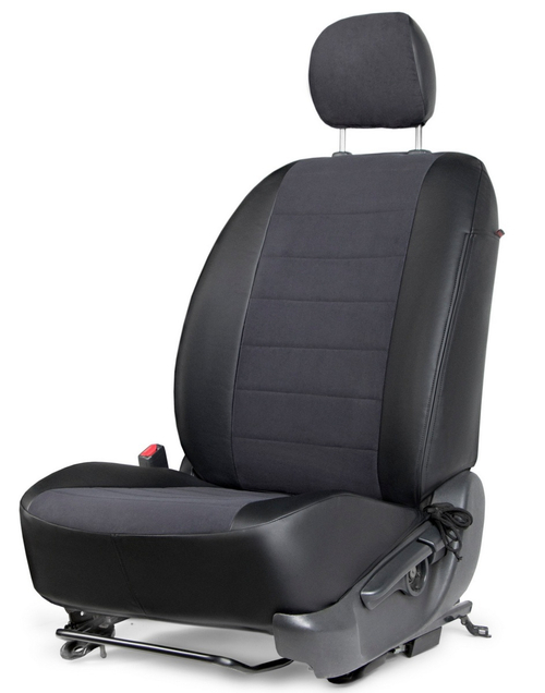 Авточехлы Rival Строчка (зад. спинка 40/60) для сидений Hyundai Creta I 2016-2021, алькантара/эко-кожа, черные, SC.2302.3