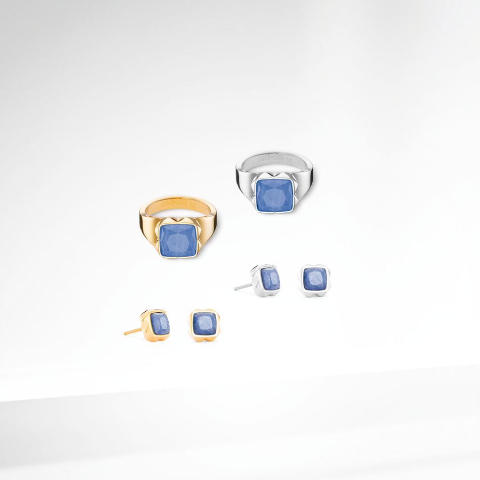 Кольцо Coeur de Lion Blue-Silver 1200/40-0717 58