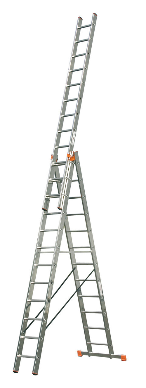 Трехсекционная универсальная лестница с допфункцией TRIBILO 3х12 (120977)