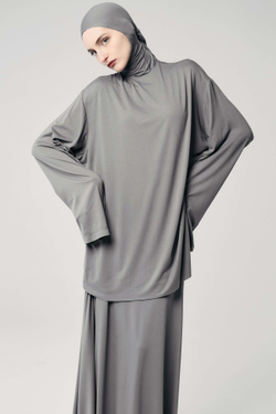 Лонгслив база серый