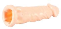 Телесная насадка-удлинитель Silicone Extension - 19 см.