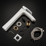 Смеситель для раковины 35к G1007-18 GAPPO высокий, литой, БЕЛЫЙ-ХРОМ