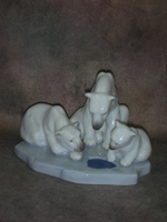 Статуэтка. Фарфор. Медведица с медвежатами. Lladro. Испания