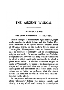 The Ancient Wisdom. An Outline of Theosophical Teachings | Annie Wood Besant