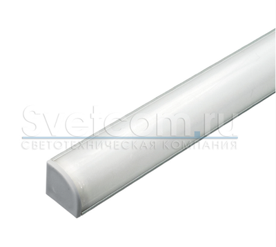 Профиль угловой 1616 алюминий + рассеиватель 3000 мм