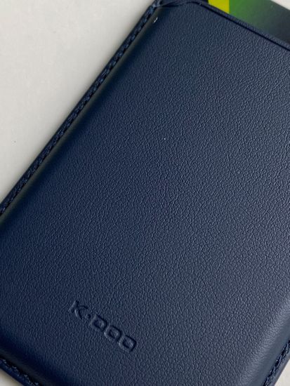 Кожаный чехол - бумажник K-DOO LEATHER WALLET MagSafe синий