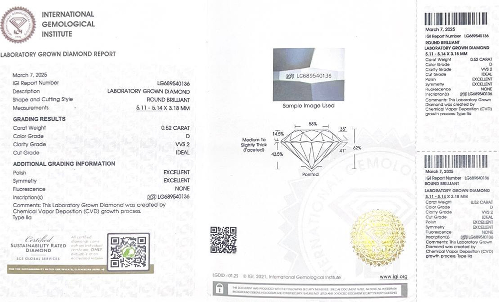 Пусеты-трансформеры с лабораторно-выращенными бриллиантами по 0.5 ct и съемной обсыпкой