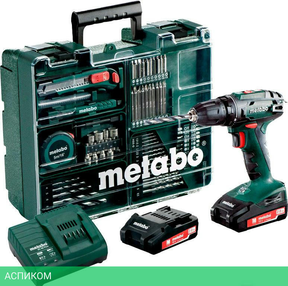 Дрель-шуруповерт Metabo BS 18 SET кейс (602207880)